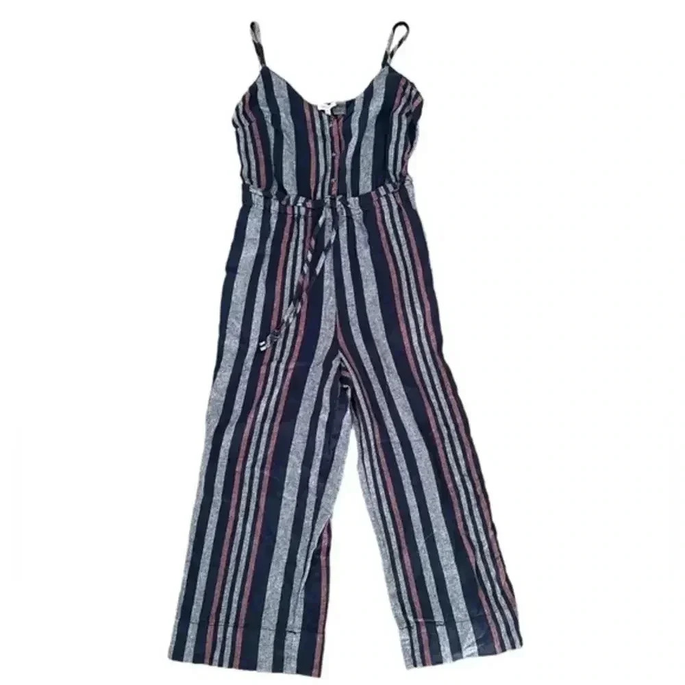 Splendid Linen‎ Blend Striped Spaghetti Strap Jumper